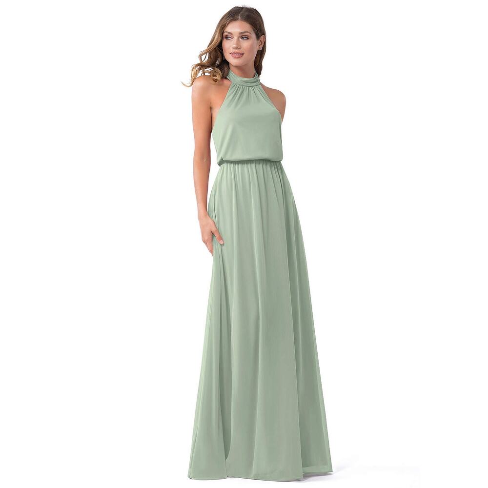 Azazie Sage Green Maxi Dress